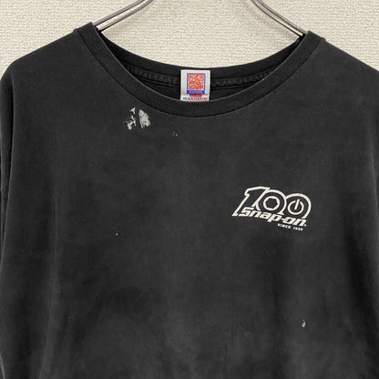 BAYSIDE　Snap-on　スナップオン　半袖プリント企業Tシャツ　フォトT　黒　ブラック　XLサイズ