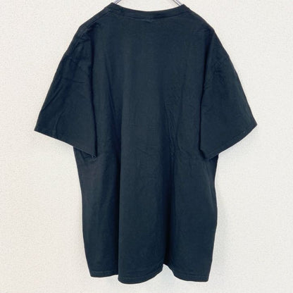 PORT&COMPANY　半袖プリントパロディTシャツ　AC/DC　3連プリント　クルーネック　黒　ブラック　XLサイズ　古着