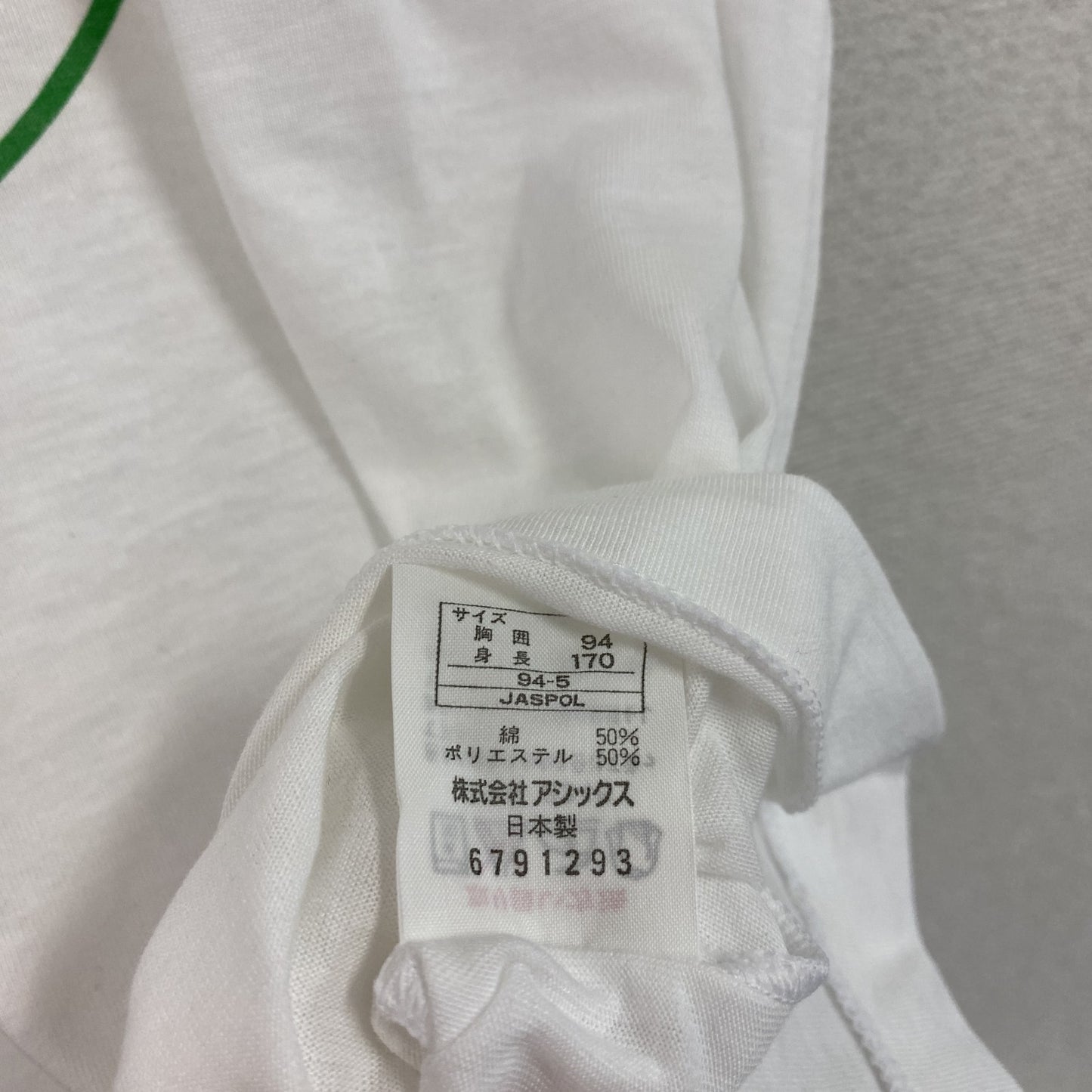 90s　asics　アシックス　青梅マラソン　半袖プリントTシャツ　シングルステッチ　アーチプリント　白　ホワイト　Lサイズ