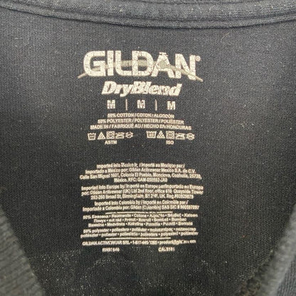 古着 used　GILDAN　ギルダン　半袖プリントTシャツ　ザムウォルトウエスト　クルーネック　レトロ　黒　ブラック　Mサイズ