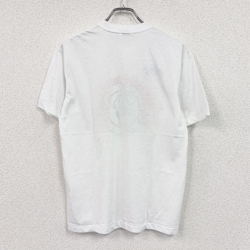 90s　asics　アシックス　青梅マラソン　半袖プリントTシャツ　シングルステッチ　アーチプリント　白　ホワイト　Lサイズ