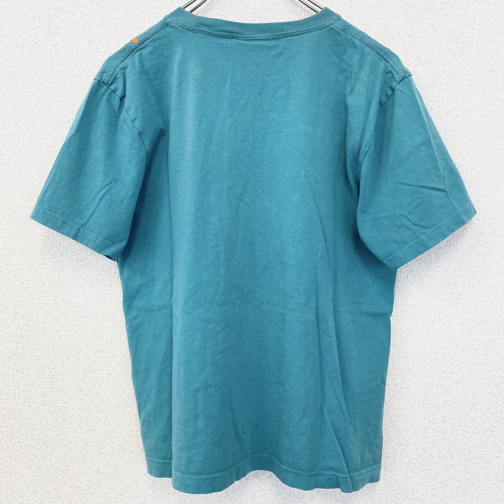 古着 used　NO FEAR　ノーフィア　半袖プリントTシャツ　クルーネック　レトロデザイン　バイク　水色　ブルー　
