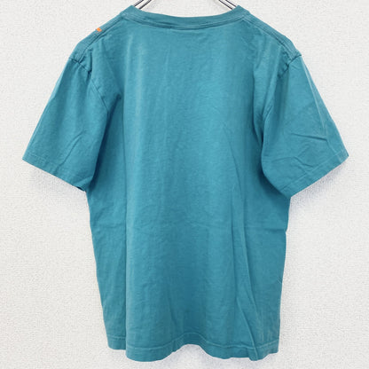 古着 used　NO FEAR　ノーフィア　半袖プリントTシャツ　クルーネック　レトロデザイン　バイク　水色　ブルー　