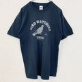 古着 used　FRUIT OF THE LOOM　半袖アニマルプリントTシャツ　鳥　レトロ　クルーネック　黒　ブラック　Mサイズ