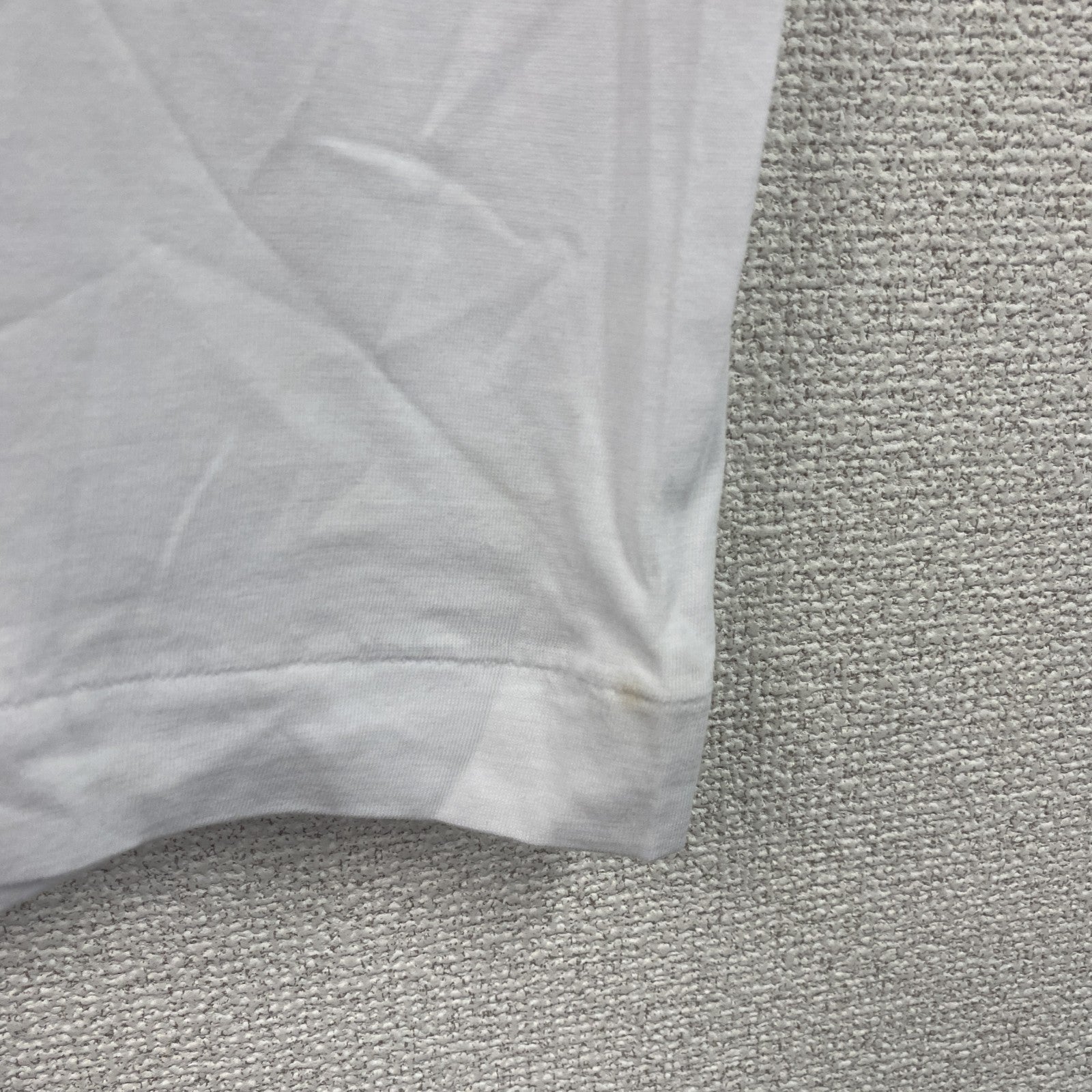 90s　asics　アシックス　青梅マラソン　半袖プリントTシャツ　シングルステッチ　ヴィンテージ　白　ホワイト　フリーサイズ