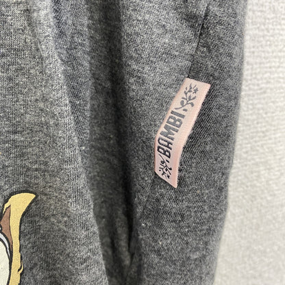 古着 used　Disney　ディズニー　半袖プリントTシャツ　バンビ　Bambi　レトロデザイン　ダークグレー　Mサイズ