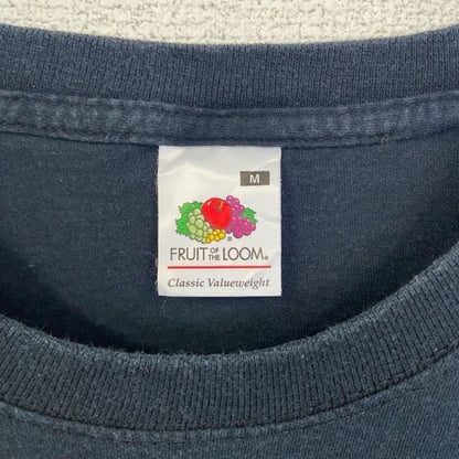 古着 used　FRUIT OF THE LOOM　半袖アニマルプリントTシャツ　鳥　レトロ　クルーネック　黒　ブラック　Mサイズ