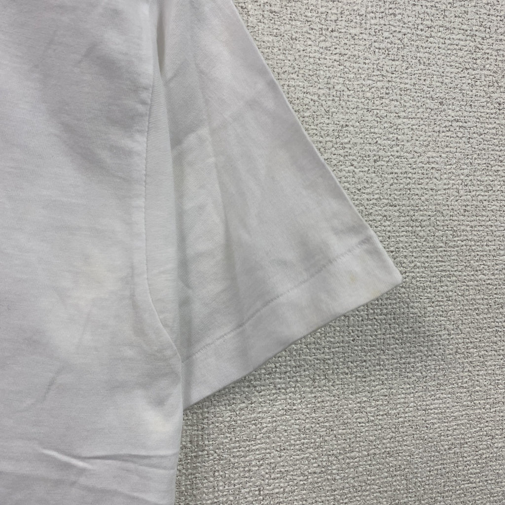 90s　asics　アシックス　青梅マラソン　半袖プリントTシャツ　シングルステッチ　ヴィンテージ　白　ホワイト　フリーサイズ