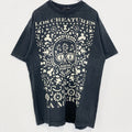 古着 used　NHS　半袖プリントTシャツ　クルーネック　レトロデザイン　骸骨　メキシカンスカル　黒　ブラック　