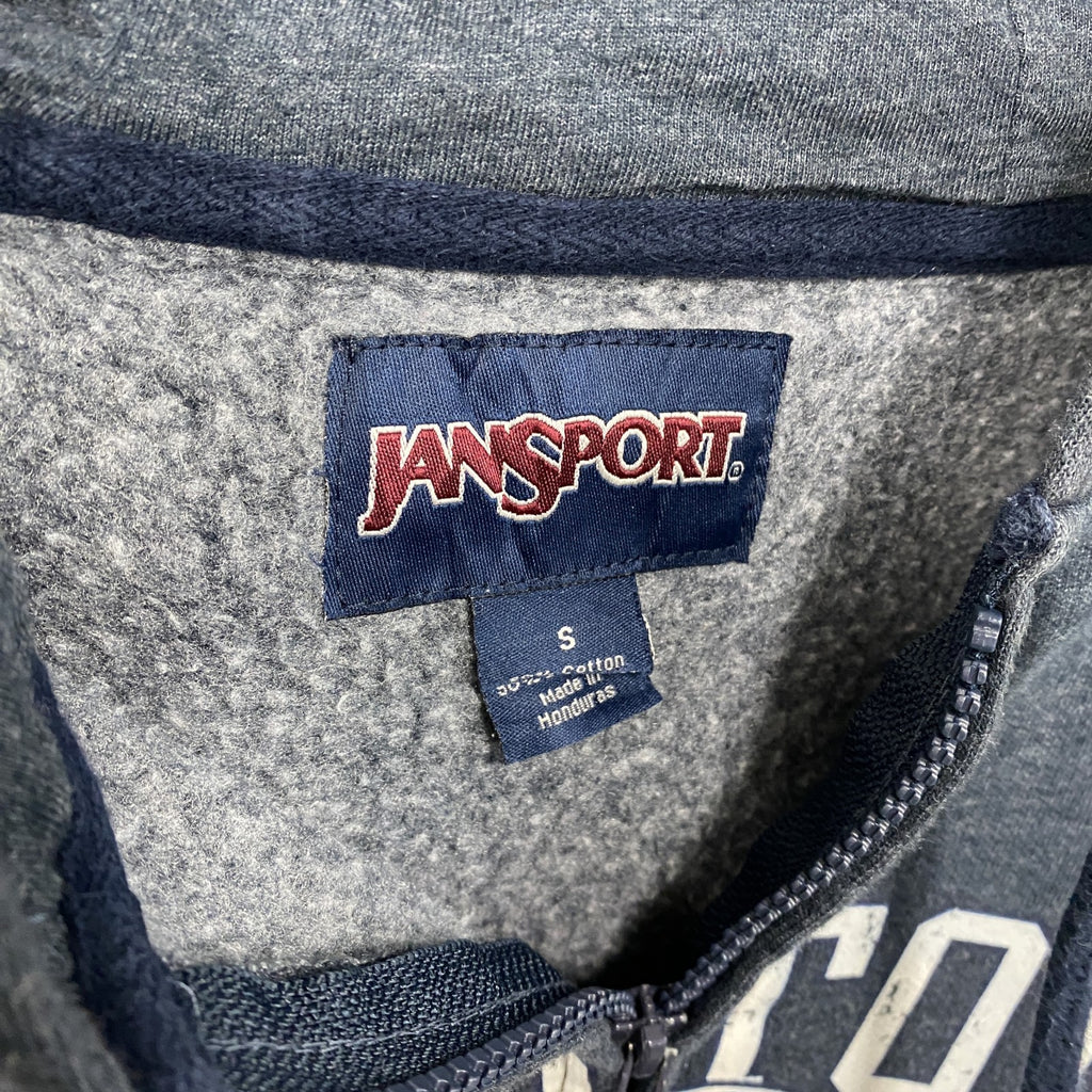 JANSPORT　フルジップスウェットパーカー/フーディー　紺　ネイビー　Sサイズ