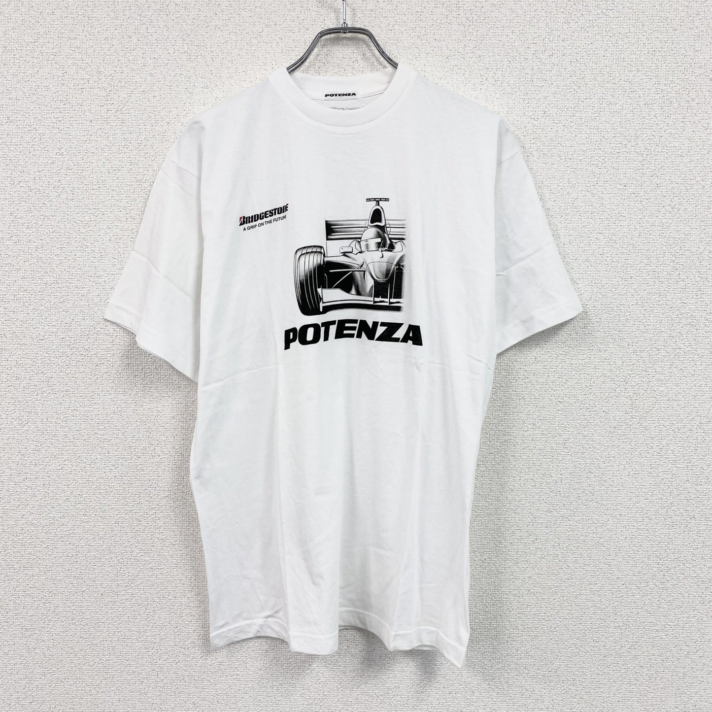 POTENZA　ポテンザ　BRIDGESTONE　ブリヂストン　スーパーフォーミュラ　半袖プリント企業Tシャツ　白　ホワイト