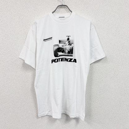 POTENZA　ポテンザ　BRIDGESTONE　ブリヂストン　スーパーフォーミュラ　半袖プリント企業Tシャツ　白　ホワイト