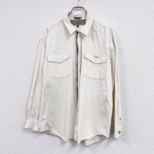 TOMMY HILFIGER SURPLUS　トミーヒルフィガーサープラス　ミリタリーシャツ　白　ホワイト　Lサイズ