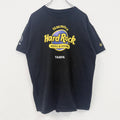 古着 used　HardRockcafe　ハードロックカフェ　半袖プリントTシャツ　カジノ　クルーネック　レトロ　黒　ブラック