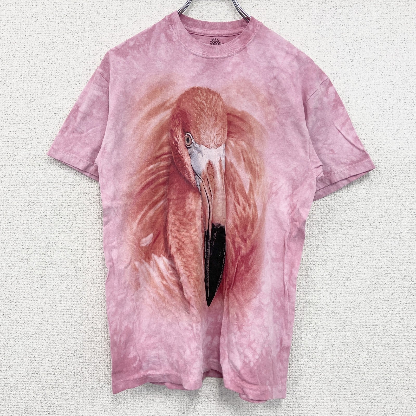 THE MOUNTAIN　ザマウンテン　半袖プリントTシャツ　アニマルT　タイダイ　ピンク　Ｍサイズ