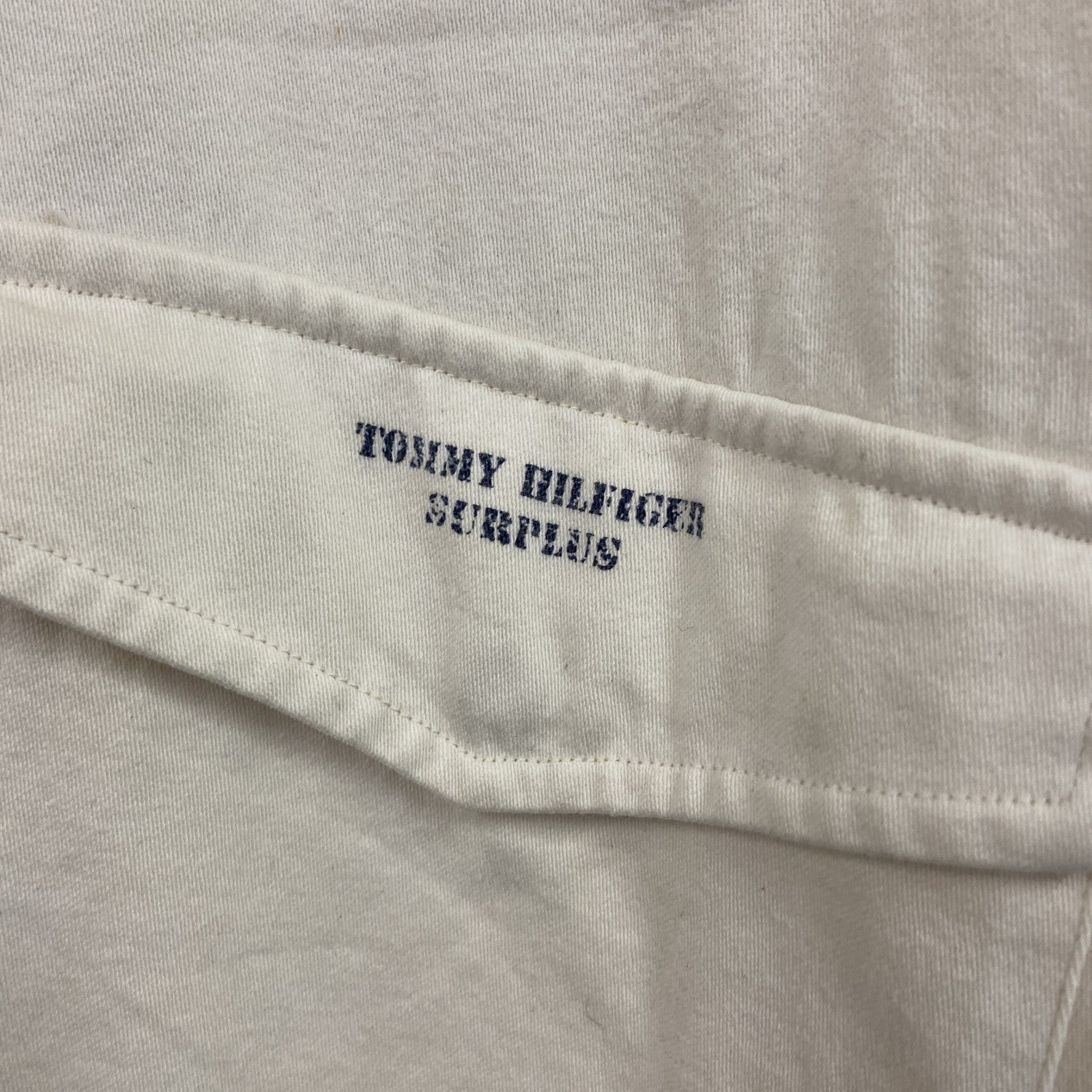 TOMMY HILFIGER SURPLUS　トミーヒルフィガーサープラス　ミリタリーシャツ　白　ホワイト　Lサイズ