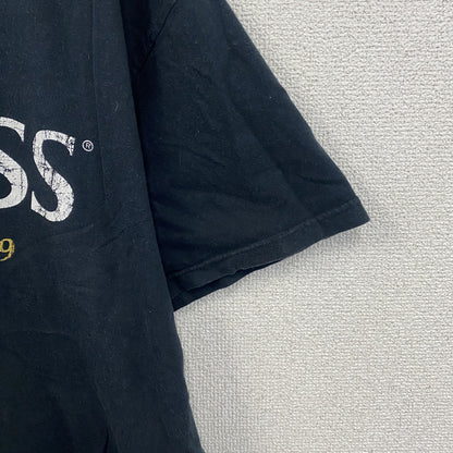 GUINNESS　ギネス　半袖プリントTシャツ　企業ロゴ　黑　ブラック　XLサイズ