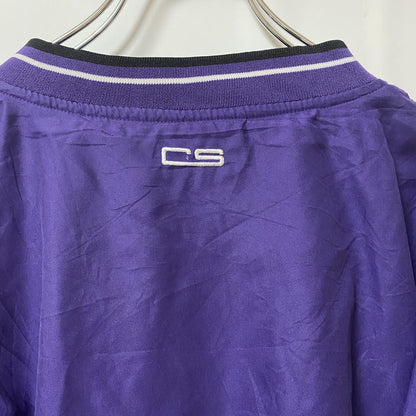 古着 used　CRABLE SPORTSWEAR　長袖カレッジ刺繍ナイロンプルオーバー　カンザス州立大学　レトロ　XLサイズ