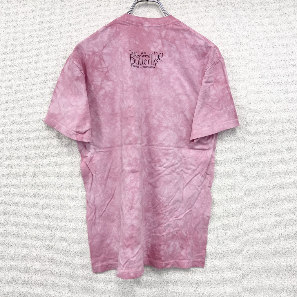 THE MOUNTAIN　ザマウンテン　半袖プリントTシャツ　アニマルT　タイダイ　ピンク　Ｍサイズ