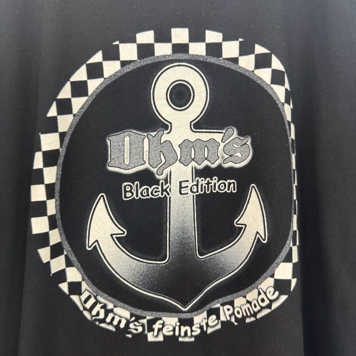 古着 used　Neutral　半袖プリントTシャツ　イカリ　マリン　クルーネック　レトロデザイン　黒　ブラック　XXLサイズ