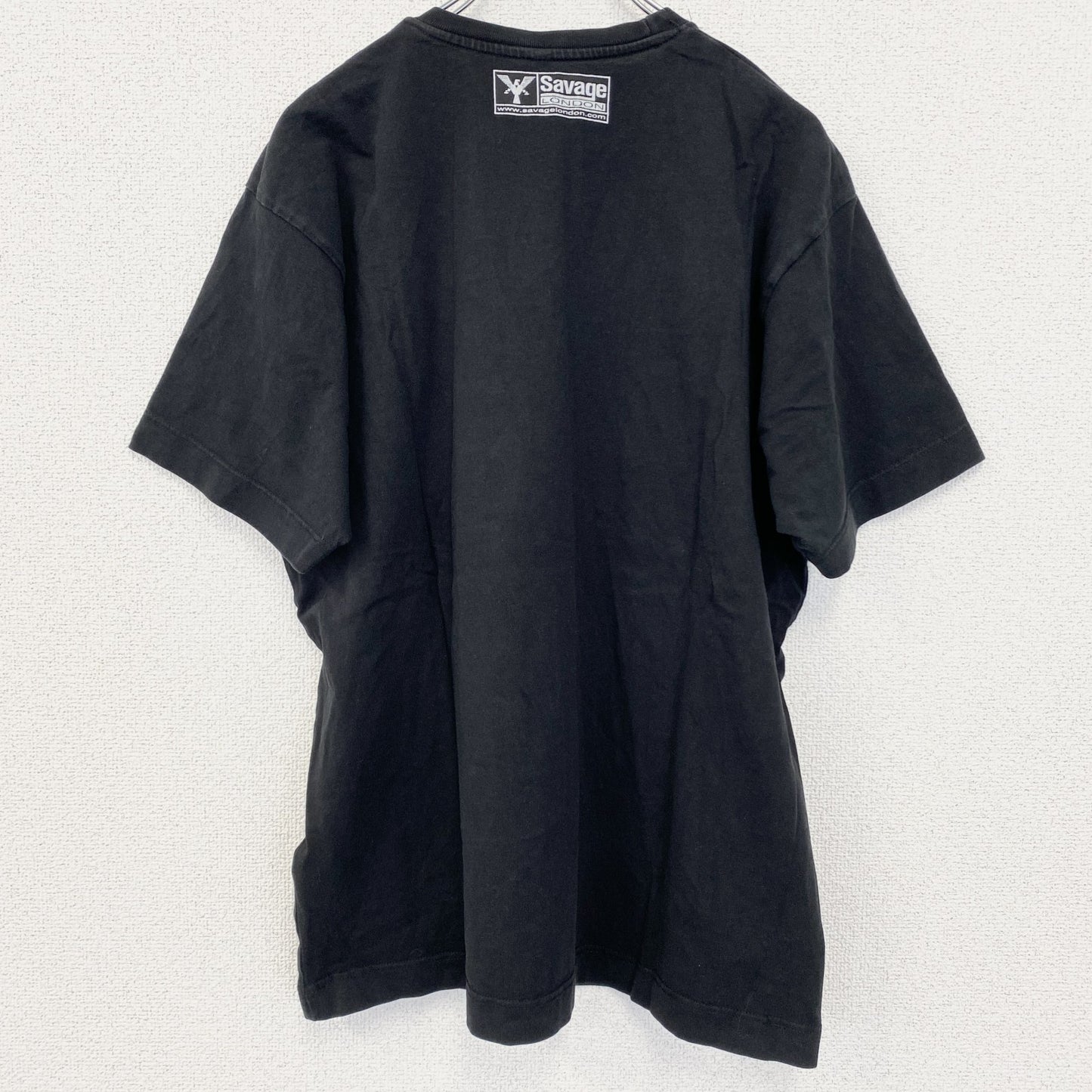 古着 used　半袖プリントTシャツ　クルーネック　レトロデザイン　バイク　Bike　アメリカン　黒　ブラック　Lサイズ