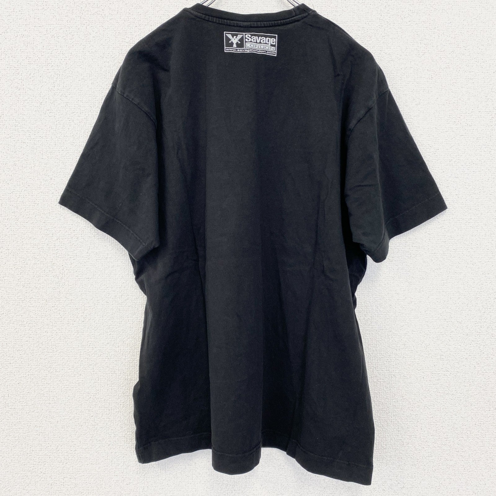 古着 used　半袖プリントTシャツ　クルーネック　レトロデザイン　バイク　Bike　アメリカン　黒　ブラック　Lサイズ
