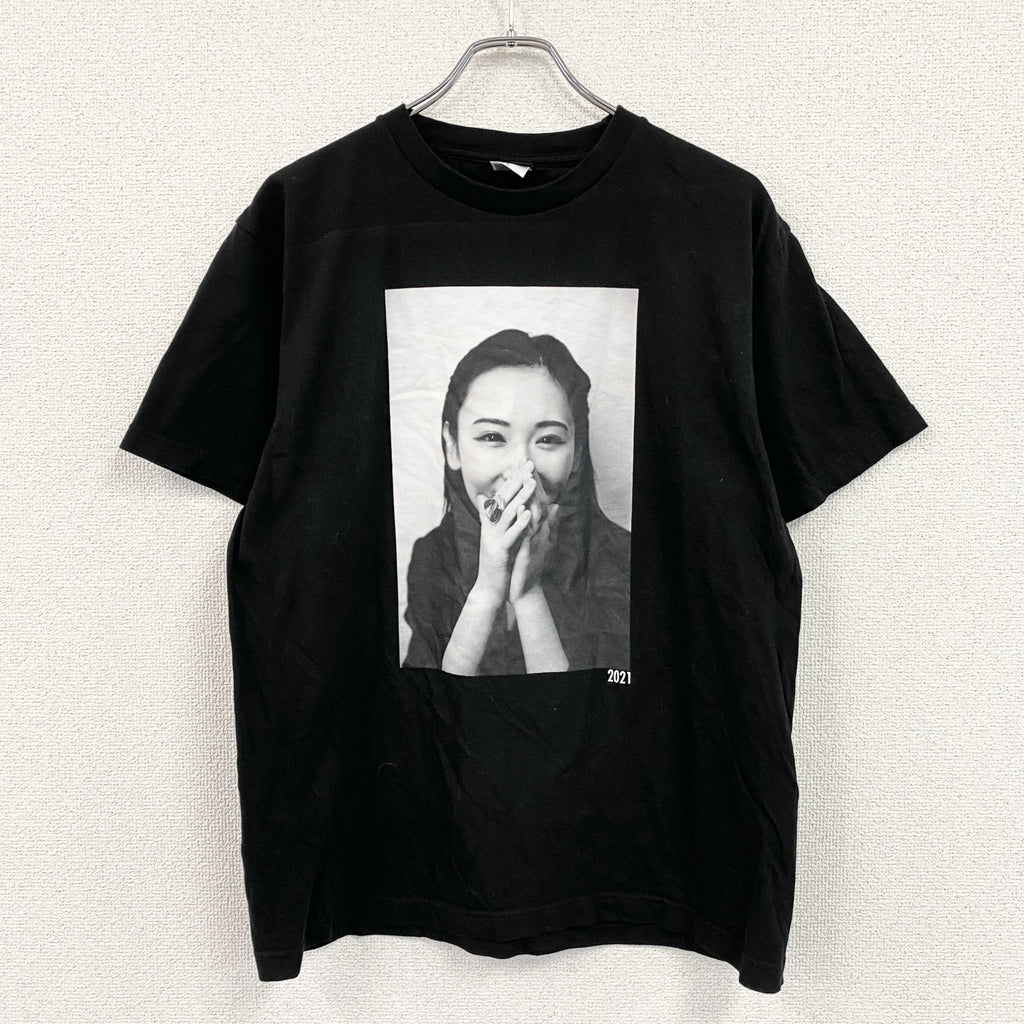 生駒里奈　Ground Y　半袖プリントフォトTシャツ　黒　ブラック　Lサイズ