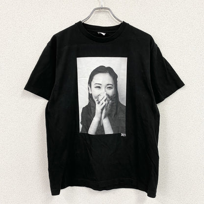 生駒里奈　Ground Y　半袖プリントフォトTシャツ　黒　ブラック　Lサイズ