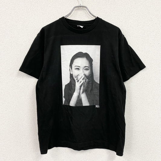 生駒里奈　Ground Y　半袖プリントフォトTシャツ　黒　ブラック　Lサイズ
