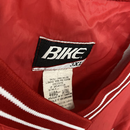 90s～　BIKE　バイク　ナイロンプルオーバージャケット　ヴィンテージ　赤　レッド　3XLサイズ