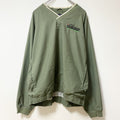 古着 used　LANDS'END ランズエンド　長袖ナイロンプルオーバー　ウィンドブレーカー　グリーン　富士フイルム　Lサイズ