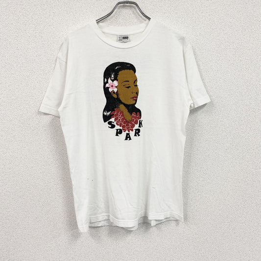 SPARK　スパーク　半袖Tシャツ　ロゴプリント　アロハ　両面プリント　アーチプリント　白　ホワイト