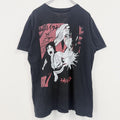 古着 used　ナルト　NARUTO　半袖アニメプリントTシャツ　イタチ　サスケ　クルーネック　レトロ　黒　ブラック　XLサイズ
