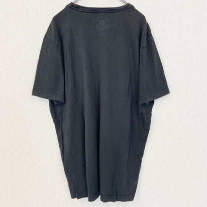 古着 used　LUCKY BRAND　半袖プリントTシャツ　ギター　レトロデザイン　クルーネック　黒　ブラック　XLサイズ