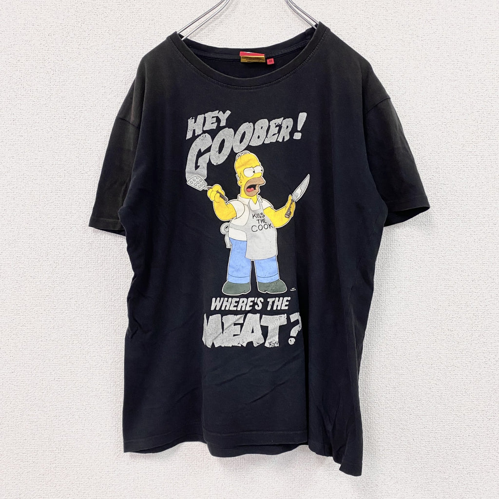 THE SIMPSONS ザ シンプソンズ　半袖プリントTシャツ　黒　ブラック　49/50