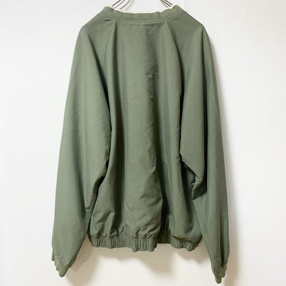 古着 used　LANDS'END ランズエンド　長袖ナイロンプルオーバー　ウィンドブレーカー　グリーン　富士フイルム　Lサイズ