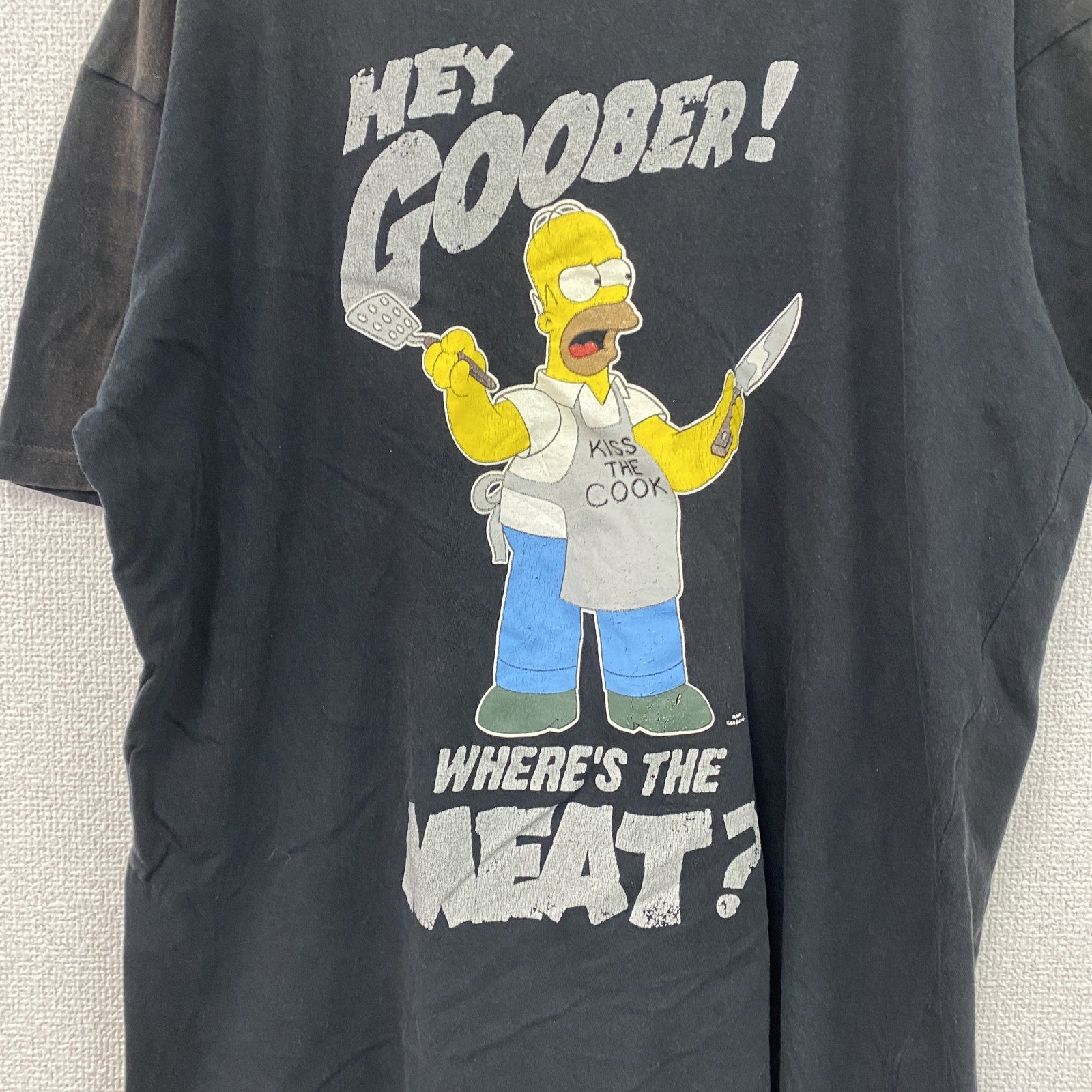 THE SIMPSONS ザ シンプソンズ　半袖プリントTシャツ　黒　ブラック　49/50