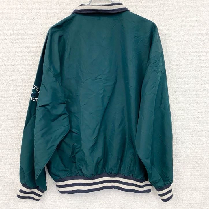90s　CUTTER&BUCK　カッターアンドバック　ハーフジッププルオーバージャケット　緑　グリーン　Lサイズ