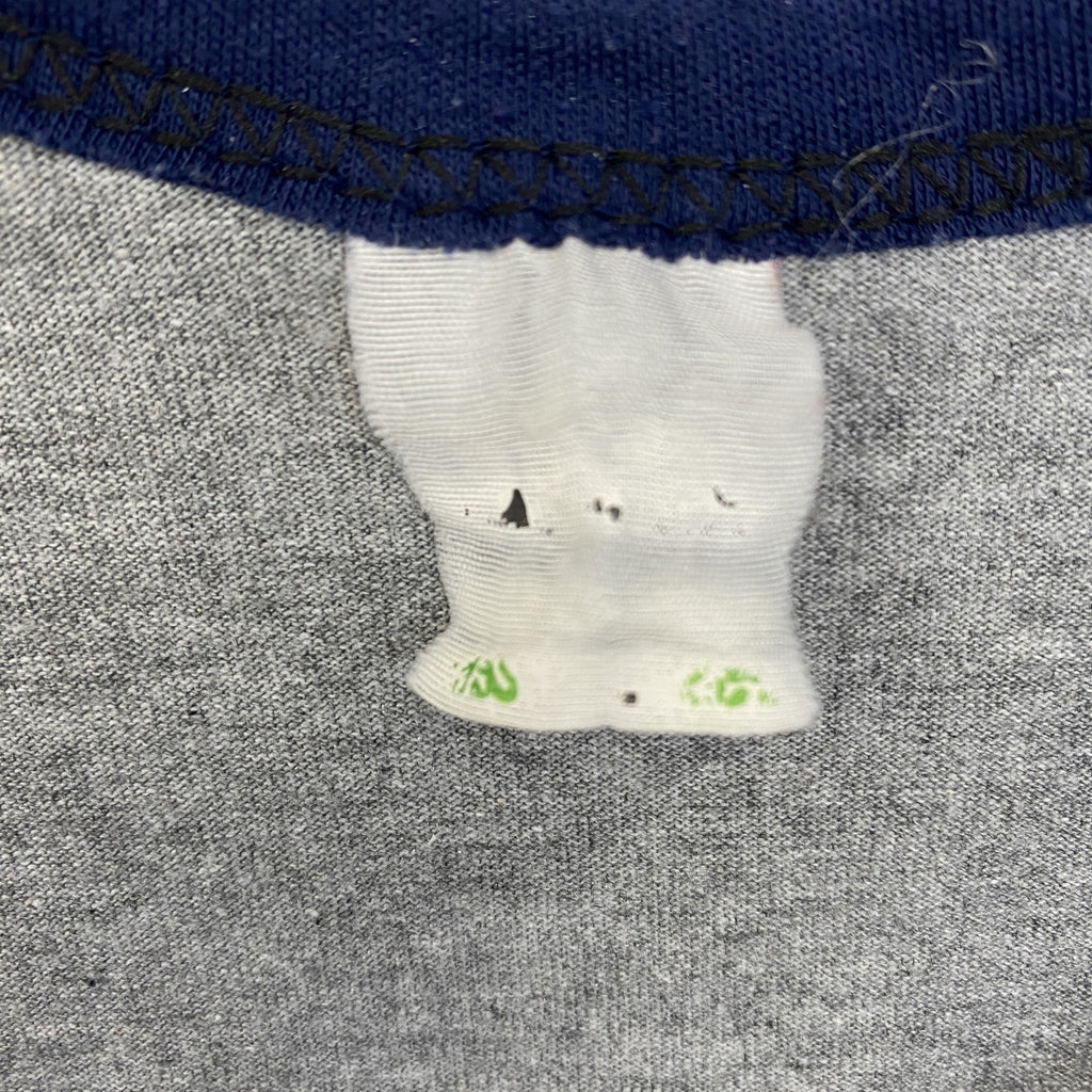 古着 used　LEO BEER　プリントタンクトップシャツ　クルーネック　レトロデザイン　ライオン柄　ビール　グレー　夏服　