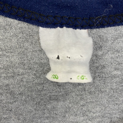 古着 used　LEO BEER　プリントタンクトップシャツ　クルーネック　レトロデザイン　ライオン柄　ビール　グレー　夏服　