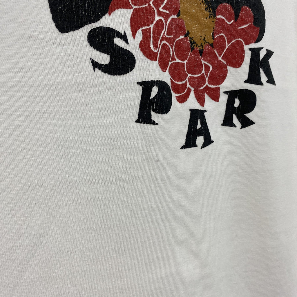 SPARK　スパーク　半袖Tシャツ　ロゴプリント　アロハ　両面プリント　アーチプリント　白　ホワイト