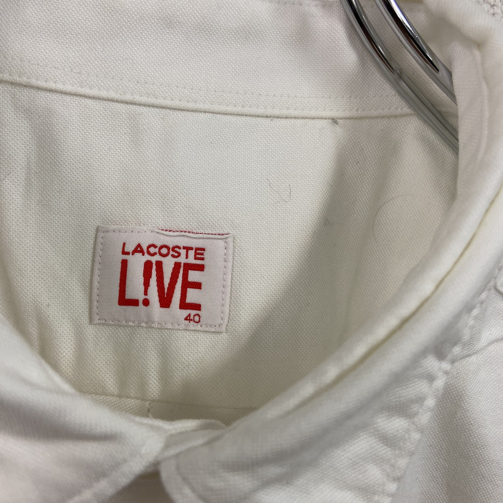 LACOSTE　ラコステ　LIVE　半袖シャツ　白　ホワイト　40サイズ