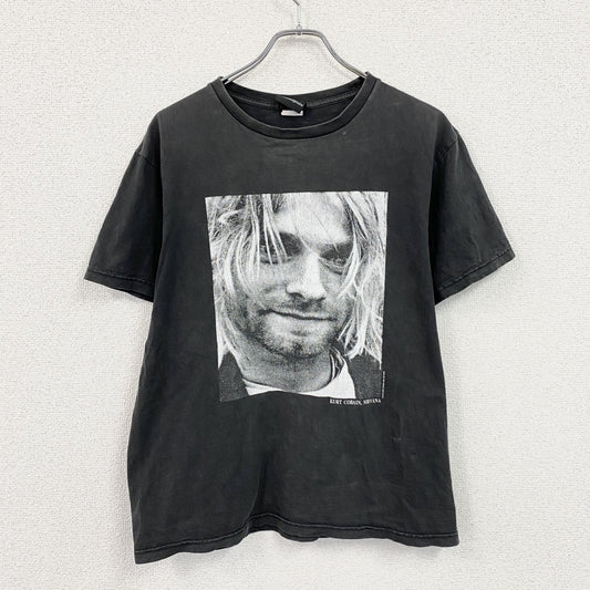 wall of fame　カートコバーン　半袖プリントフォトTシャツ　黒　ブラック　Lサイズ