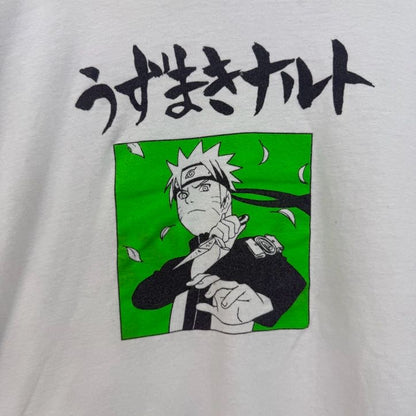古着 used　NARUTO　ナルト　半袖アニメプリントTシャツ　JUMP　ジャンプ　クルーネック　レトロデザイン　Lサイズ