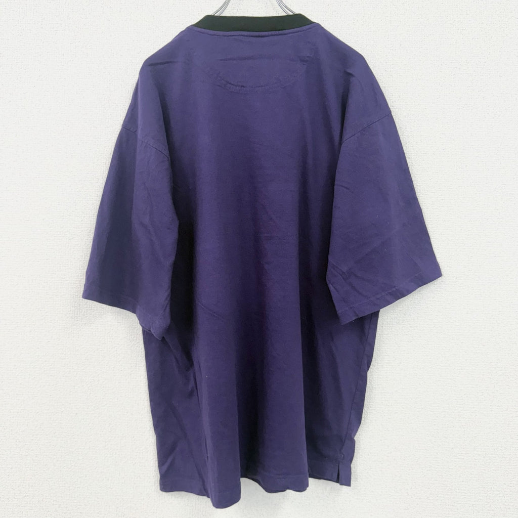 古着 used　NFL　半袖プリントTシャツ　クルーネック　刺繍　レトロデザイン　RAVENS　紫　パープル　XLサイズ