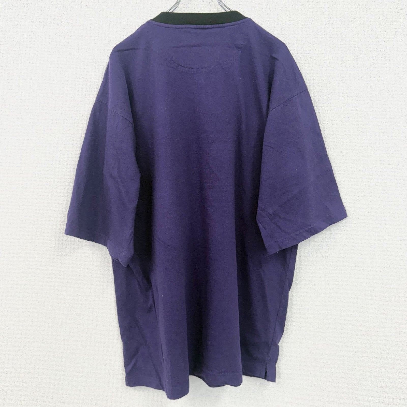 古着 used　NFL　半袖プリントTシャツ　クルーネック　刺繍　レトロデザイン　RAVENS　紫　パープル　XLサイズ