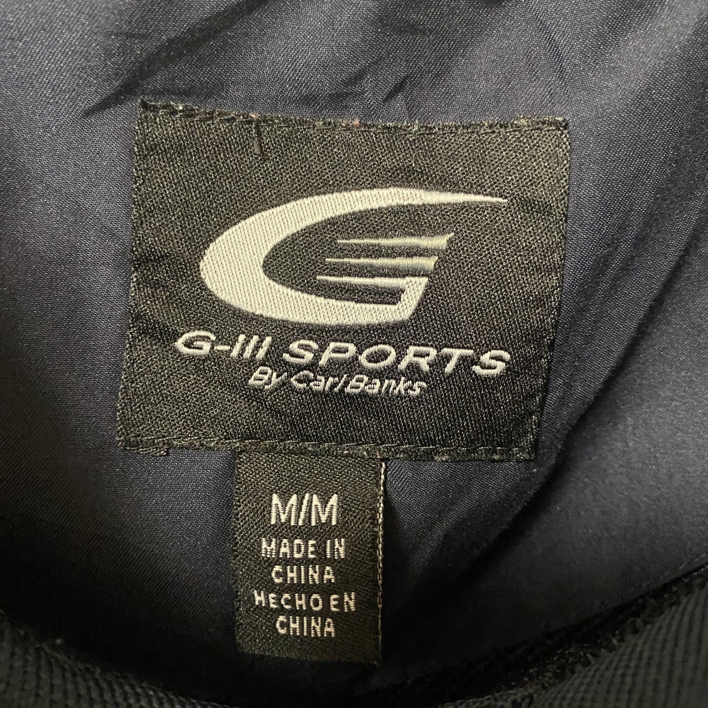 古着 used　G-3SPORT　長袖ナイロンプルオーバージャケット　ウィンドブレーカー　スーパーボウル　ネイビー　Lサイズ