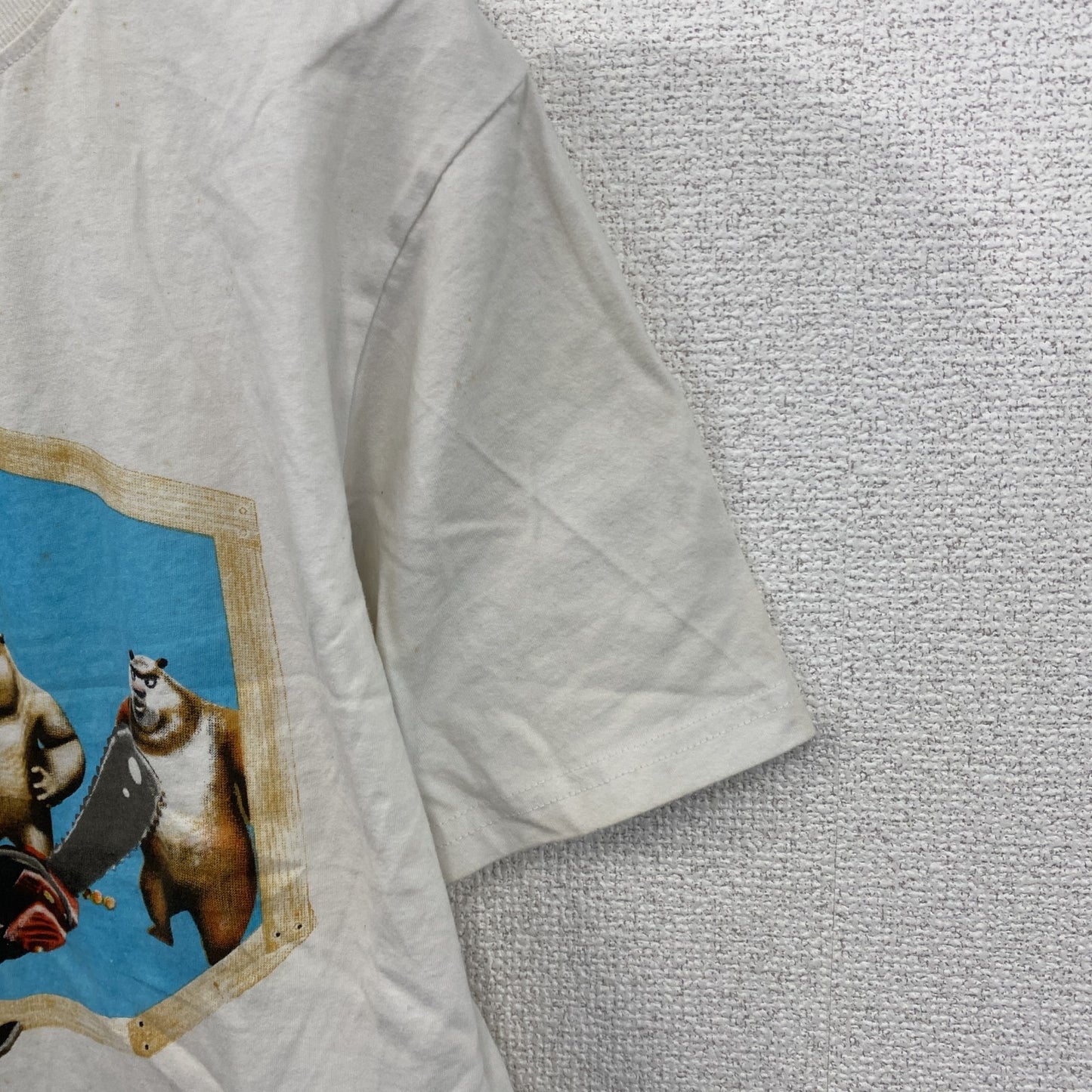 JAM　ジャム　半袖プリントTシャツ　キャラクターT　熊出没　白　ホワイト　