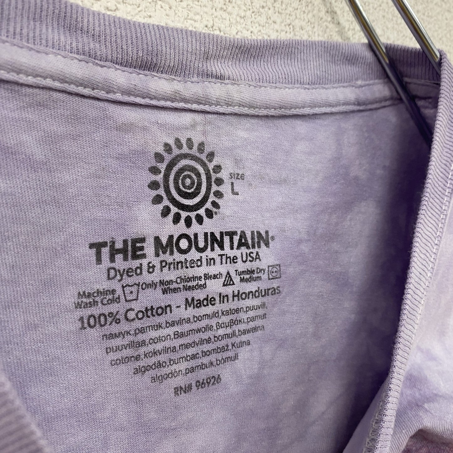 THE MOUNTAIN　ザマウンテン　半袖プリントTシャツ　タイダイ　紫　パープル　Lサイズ