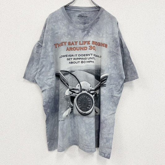 THE MOUNTAIN　ザマウンテン　半袖プリントTシャツ　タイダイ　灰色　グレー　3XLサイズ